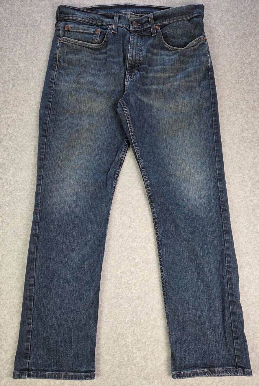 Levi's 559 Relaxed Straight Jeans Men's 34x30 Navarrao Dark Wash Stretch Blue